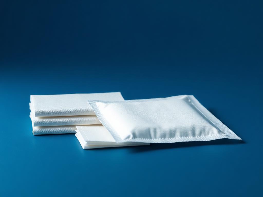 Illustrative rendering of gauze and non-adherent primary dressings