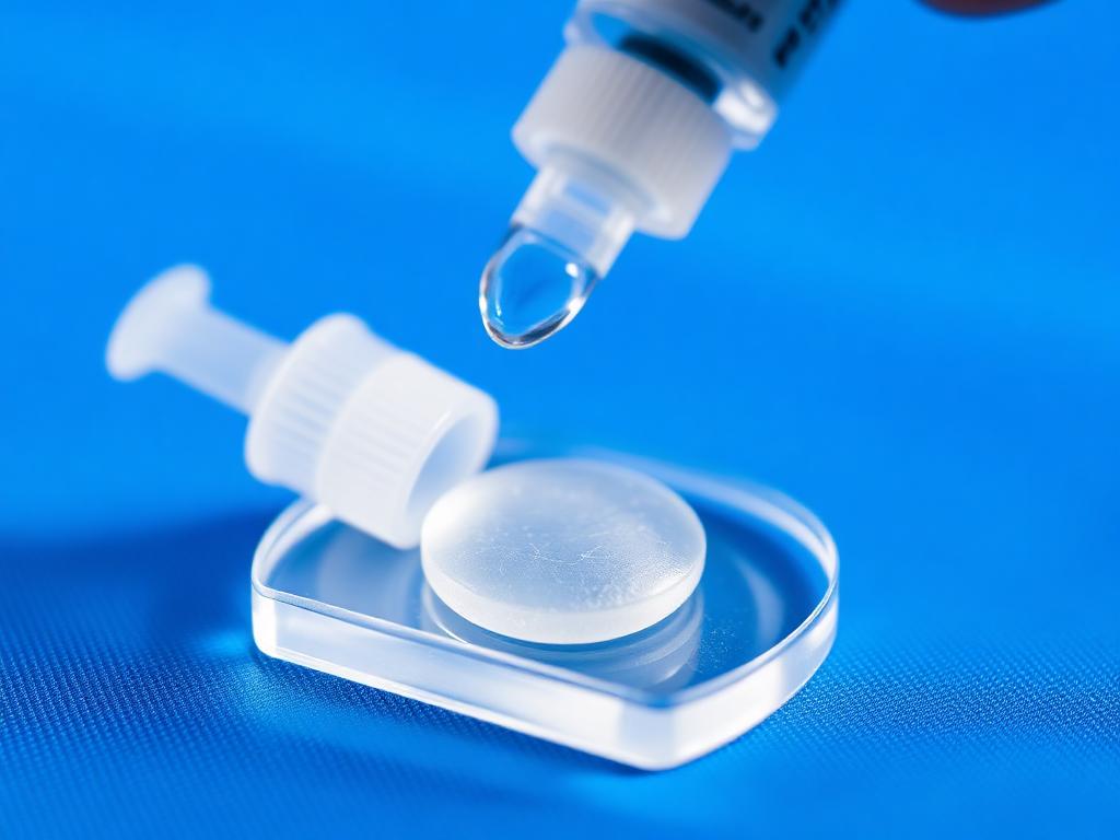 Illustrative image of a clear wound gel dispensed onto a sterile surface