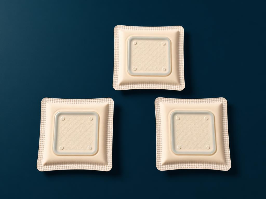 Illustrative rendering of hydrocolloid dressings